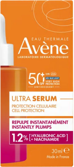 Eau Thermale Avène Ultra Serum 1.2% Hyaluronic Acid + Niacinamide Sunscreen Face Serum SPF50+ 30ml