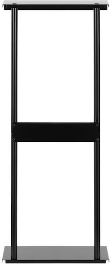Double Wall-Mounted Bathroom Shelf Unit with Screws 31x15cm Black