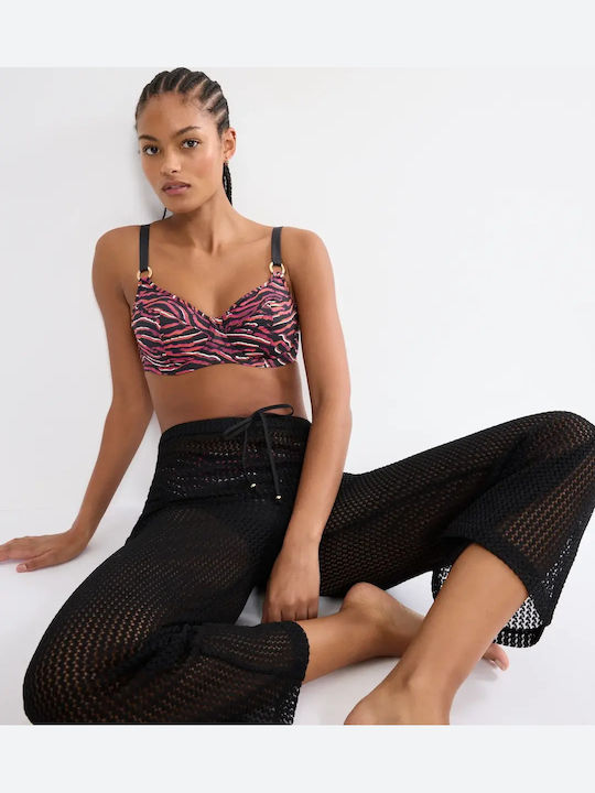 Summer Bikini-Set Schwarz Gemustert