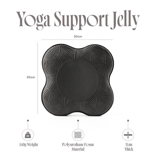 Yoga Jellies Pads Στήριξη Γόνατα & Καρπούς Black