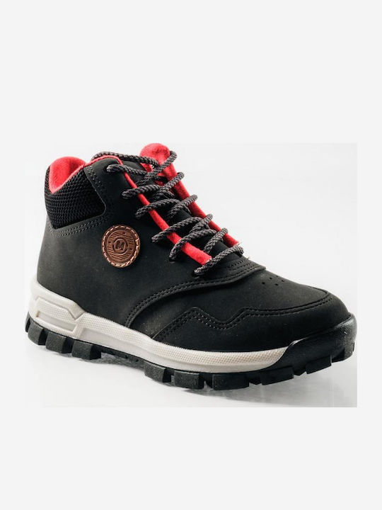 Kinderstiefel mit Schnürsenkeln Schwarz