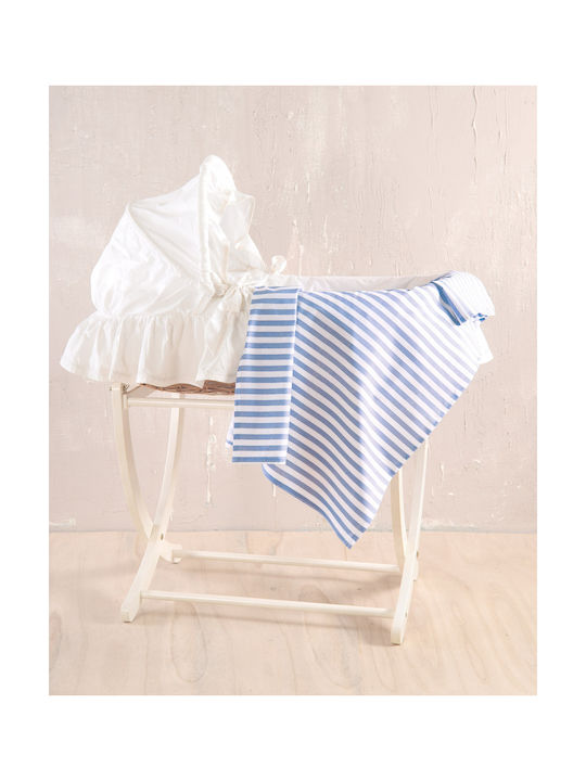 Rythmos Set Baby Bettlaken Für Krippe Baumwolle Hellblau 3 Stück