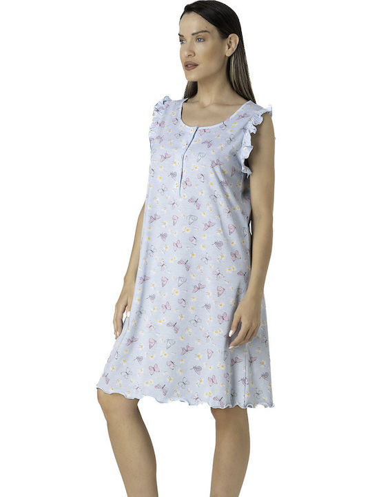 Relax Lingerie Maternity and Breastfeeding Nightgown Blue