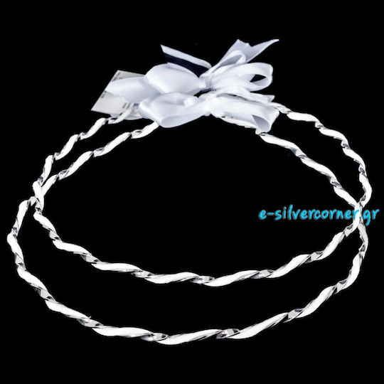 Handgefertigte Versilberte Hochzeitskronen 671-E-2150