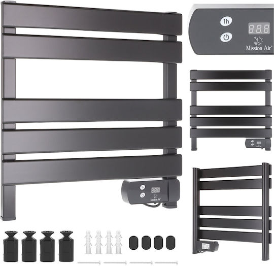 Mission Air Electric Towel Rail 150W 52x55cm Black