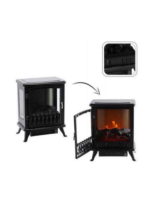 Floor Electric Fireplace 1800W 42x28cm Black