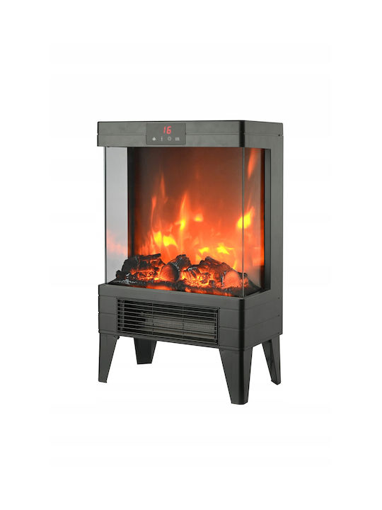 Подова Електрическа Камина 2000W 32x18cm Черна