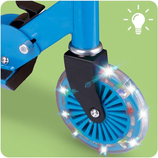 MalPlay Scuter Copii Pliabil 2 Roți Cu Iluminare LED Pentru 3+ Ani Albastru