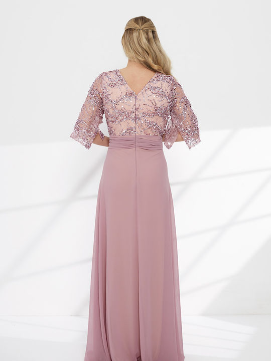Maxi Evening Dress Pink