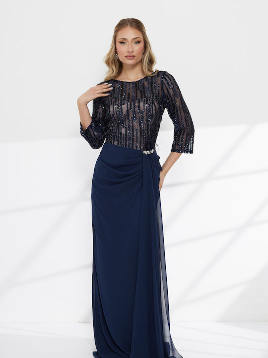 Maxi Dress for Wedding - Christening Blue