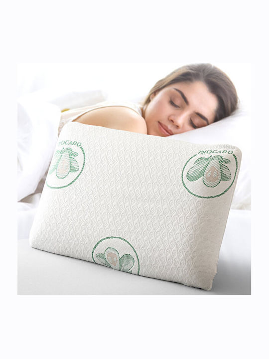 SteweHome Single Orthopedic Bed Pillow Avocado Visco With Neck Support Green 50x70cm