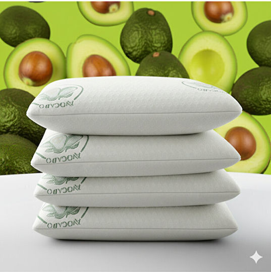 Stewehome Комплект 4 Възглавници Avocado Visco С Поддръжка На Врат И Цип Зелени 50x70см