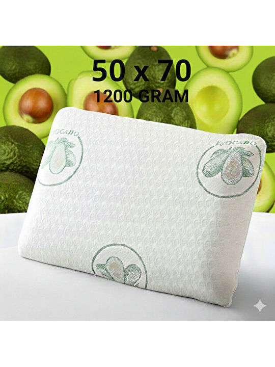 SteweHome Single Orthopedic Bed Pillow Avocado Visco With Neck Support Green 50x70cm
