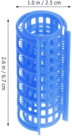 Plastic Hair Rollers Cold Wave Rods 25mm in Multicolour 5 Pieces