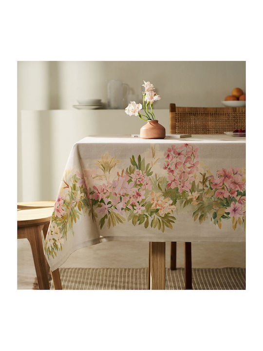 Gofis Home Tablecloth Stain Resistant Feaven 414 Ecru 135x180cm