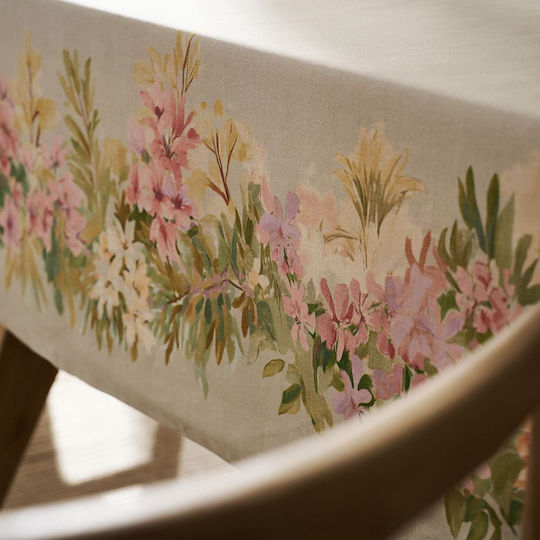 Gofis Home Stain Resistant Tablecloth Feaven 414 Ecru 140x260cm
