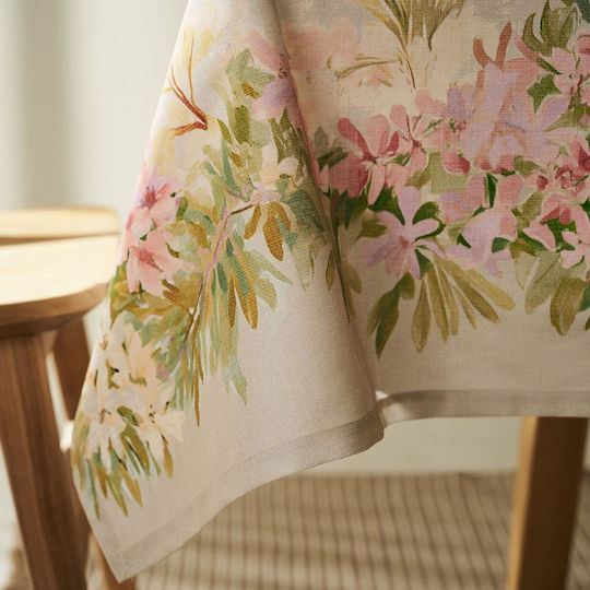 Gofis Home Stain Resistant Tablecloth Feaven 414 Ecru 140x260cm