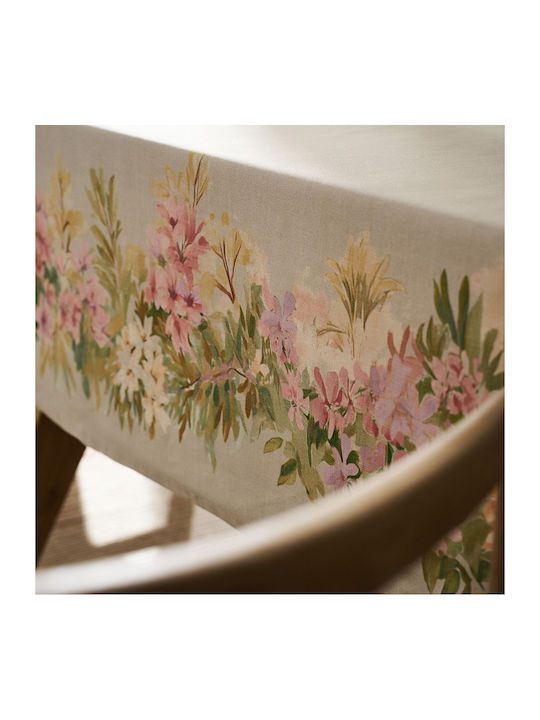 Gofis Home Tablecloth Stain Resistant Feaven 414 Ecru 135x180cm