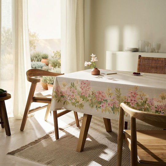 Gofis Home Stain Resistant Tablecloth Feaven 414 Ecru 140x260cm