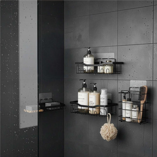 Wenko An Der Wand Montierte Badezimmerregale Metallisch Schwarz