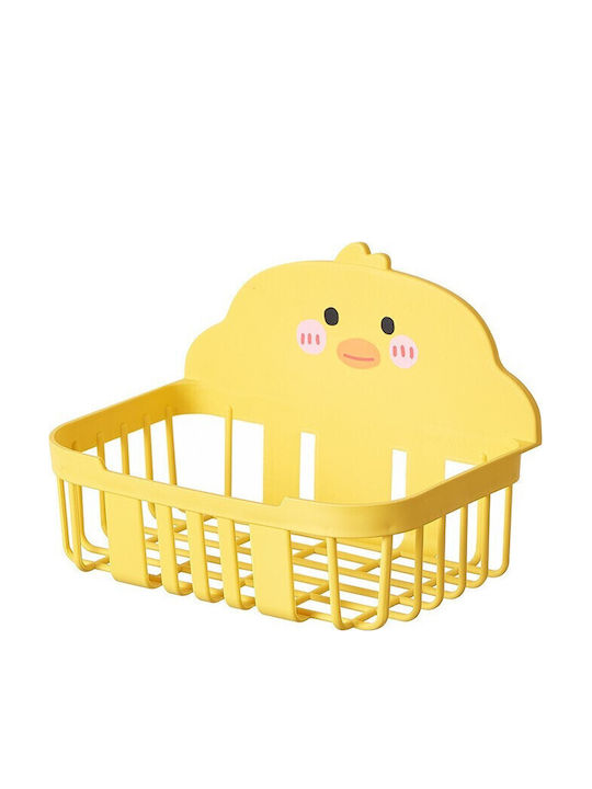 Alista Home Wall Mounted Bathroom Shelf Plastic 13x19x12cm Yellow