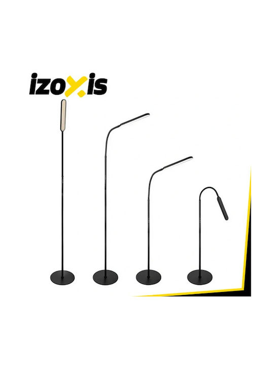 Izoxis LED Φωτιστικό Δαπέδου Υ180εκ. με Ρυθμιζόμενο Λευκό Φως Μαύρο