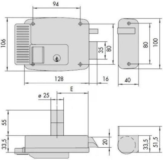 Cisa Lock Box 11731-50 Electric in Red Right