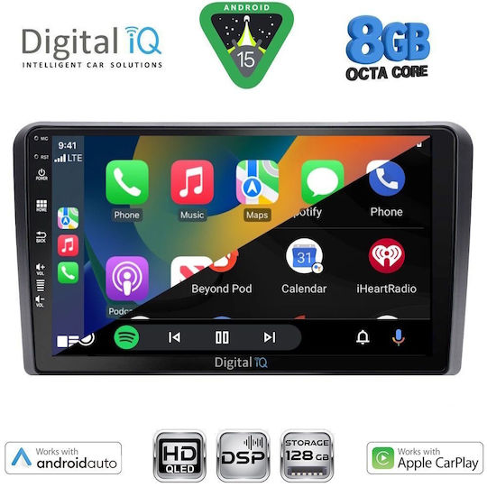 Digital IQ Car Audio System for Ford Tourneo / Courier 2014+ with Touch Screen 9" Bluetooth USB Wi-Fi GPS Apple CarPlay Android Auto Digital IQ 7180 CPAA