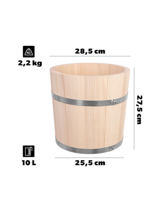 Kadax Allgemeine Verwendung Lebensmittelglas mit Deckel Hölzernes Beiges 10000ml