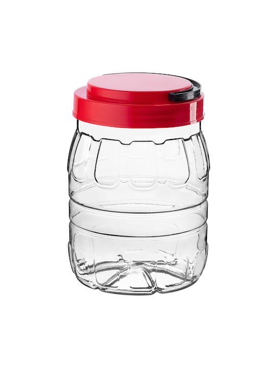 Kadax Ваза за Паста с Капак Пластмасова Червена 2000ml