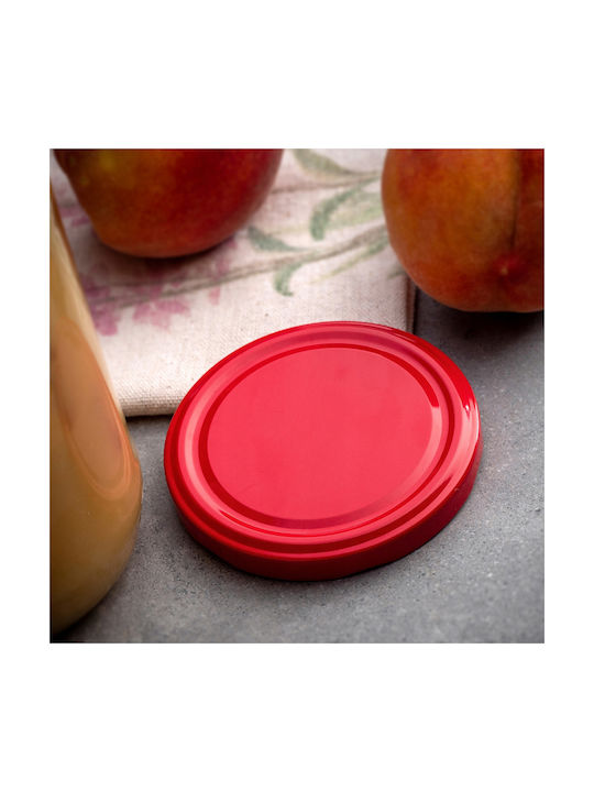 Kadax Set 8Stücke Lebensmittelgläser Allgemeine Verwendung mit Glasdeckel Rote 2500ml 8Stücke