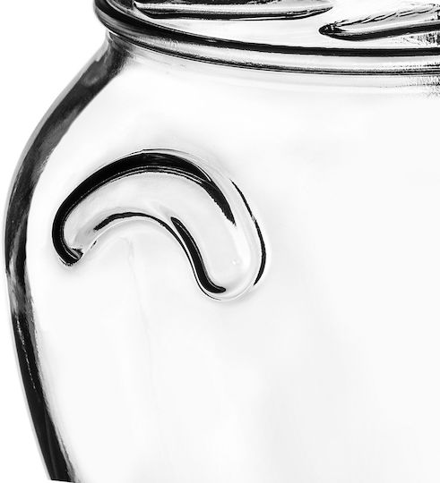 Kadax Set 4Stücke Lebensmittelgläser Allgemeine Verwendung mit Deckel Glas Weiß 1700ml 4Stücke