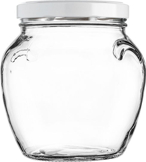 Kadax Set 4Stücke Lebensmittelgläser Allgemeine Verwendung mit Deckel Glas Weiß 1700ml 4Stücke