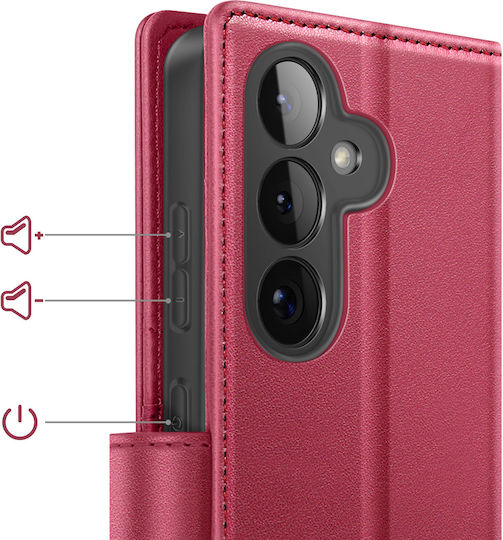 Mayaxess 2-in-1 Wallet Case Galaxy S26 Plus Detachable Shell Red