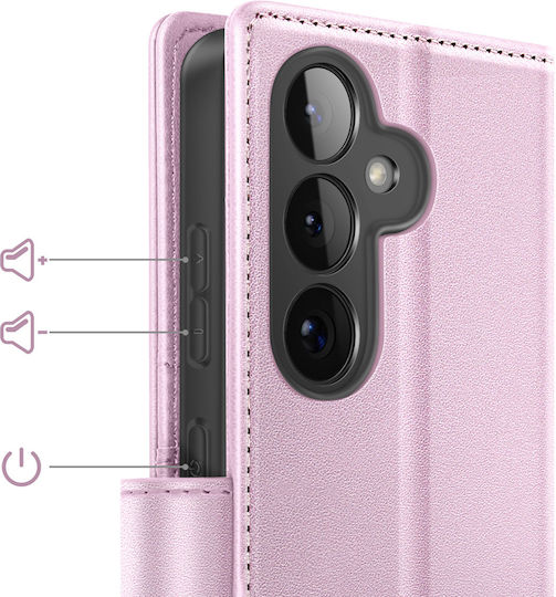 Mayaxess 2-in-1 Brieftasche Hülle Galaxy S26 Abnehmbarer Shell Rose Gold
