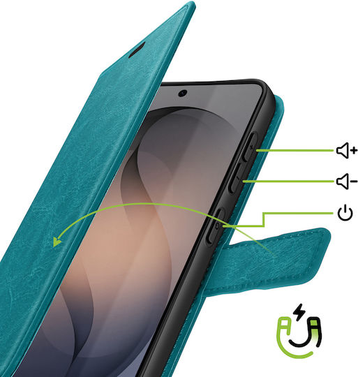 Mayaxess Wallet Case Galaxy S26 Plus Lanyard Stand Function Turquoise