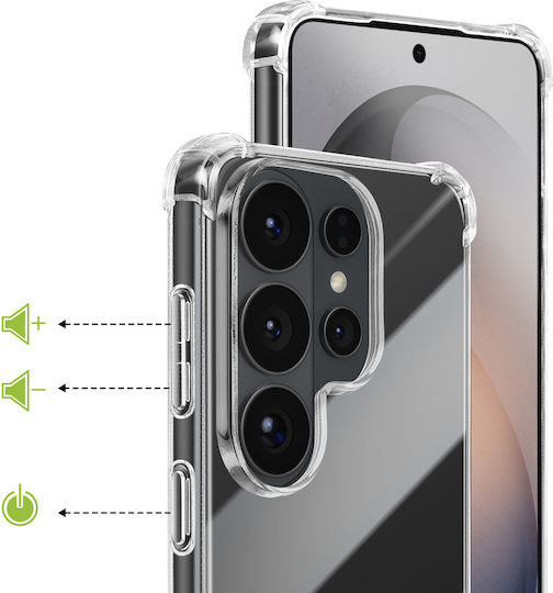 Mayaxess Силиконов Калъф За Galaxy S26 Ultra Подсилени Удароустойчиви Ъгли Прозрачен