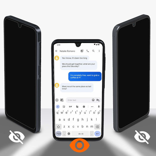 Mayaxess Защитен Екран Galaxy A17 Анти-Шпионаж 9h Закалено Стъкло Черен
