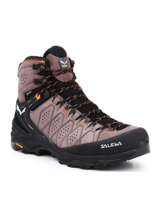 Salewa Alp Trainer 2 Mid Gtx Männer Wanderschuhe Wasserdicht mit Gore-Tex-Membran Beige