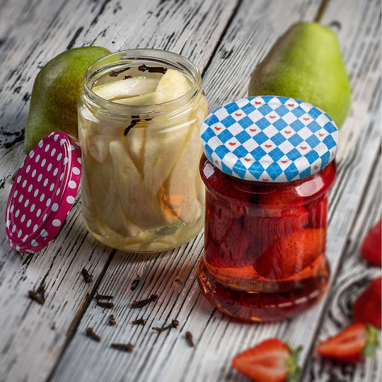 Lids Jars Fi66 Jar Caps Heart 4-clasp 10pcs