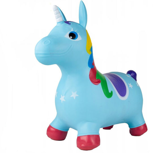 MalPlay Hüpfer Einhorn Blaue 59cm