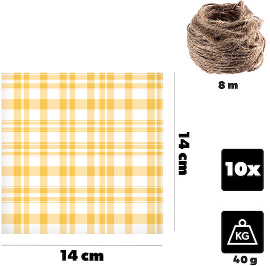 Lids Caps Jars Preserves Bottles Napkins + Jute String X10