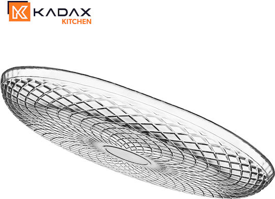 Kadax Shallow Transparent Glass Plate 30cm 2 Pieces