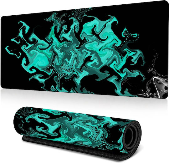 Professionelles Gaming-Mauspad Schwarz Türkis 90x40cm