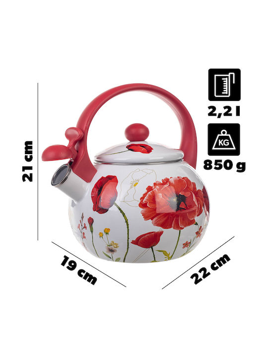 Kadax Кетъл Неръждаем Червен 2200ml