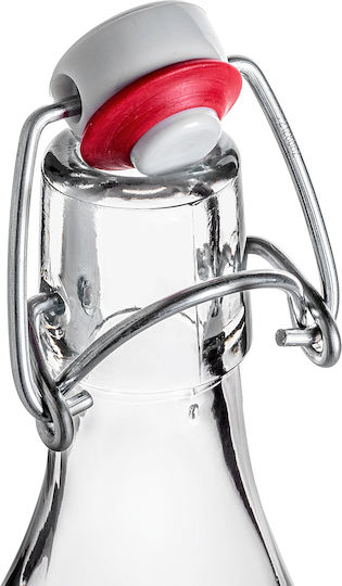 Kadax Glass Water Bottle With Transparent Clip 1000ml 5 Pieces