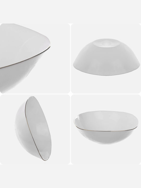Kadax Salatschüssel Glas Weiß 15cm
