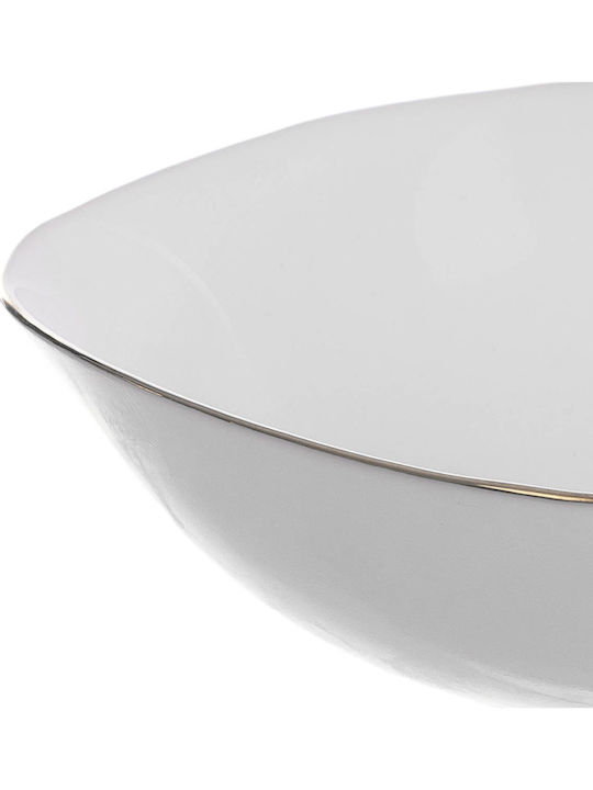Kadax Salatschüssel Glas Weiß 15cm