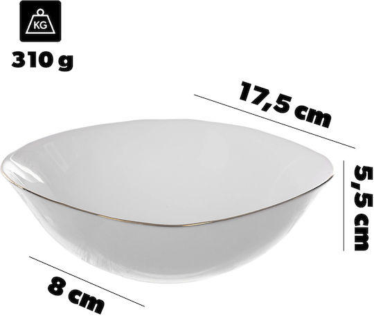 Kadax Glass White Salad Bowl 15cm 6 Pieces