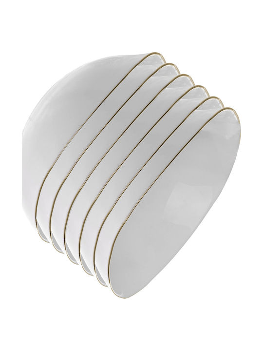 Kadax Bol Pentru Salată Din Sticlă Albă 15cm 6 Bucăți